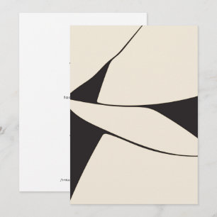 Save The Date Minimalisme Abstrait moderne Mariage de style japo