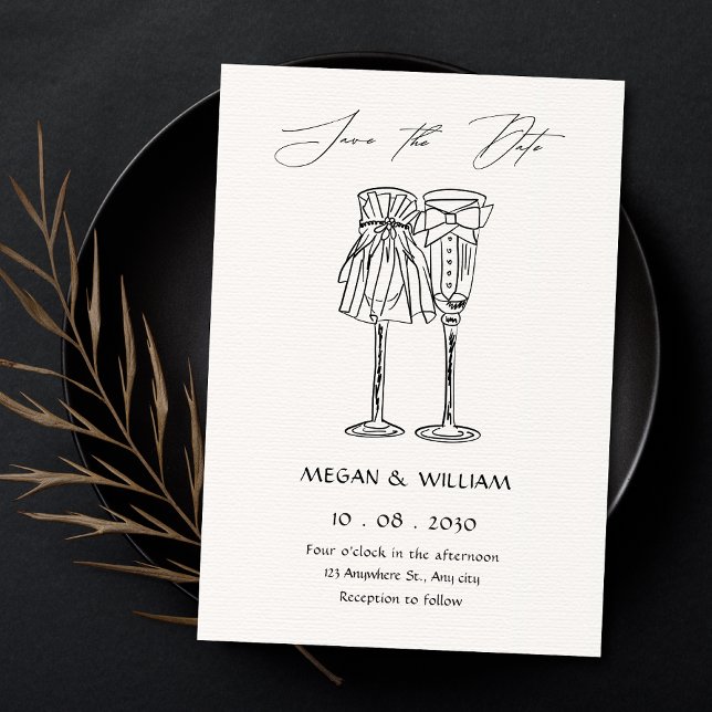 Save The Date Minimalist wedding  (Créateur téléchargé)
