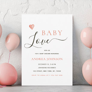 Save The Date Minimaliste Amour bébé Saint Valentin Baby shower