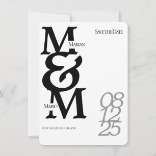 Save The Date Minimaliste Enregistrer l'invitation de date