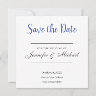 Save The Date Minimaliste professionnel mariage