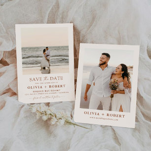 Save the Date Minimalistisch mit Fotokarte