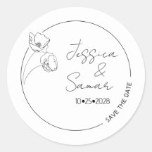 Save the Date Minimalistisch Poppy Wedding