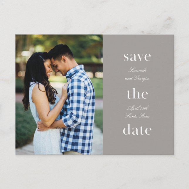 Save the Date Minimalistische Aufnahme Postkarte (Vorderseite)