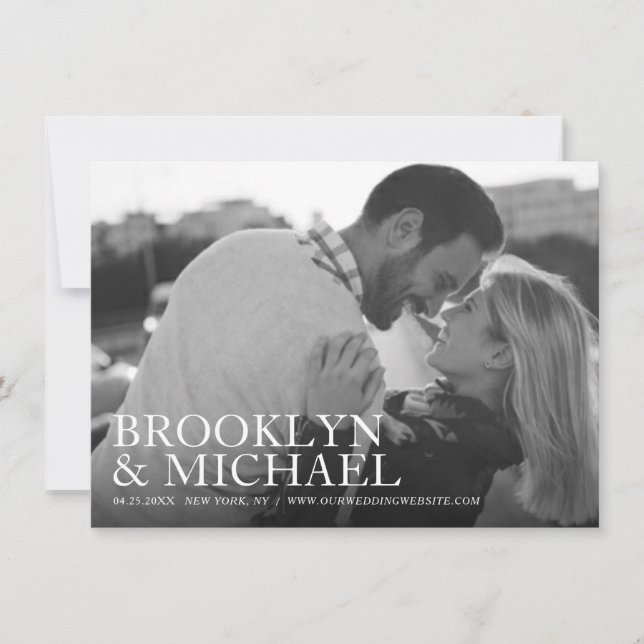 Save the Date Minimalistische Hochzeitsankündigung (Vorderseite)
