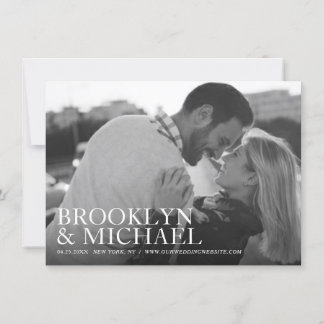 Save the Date Minimalistische Hochzeitsankündigung