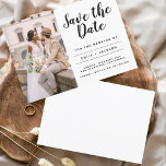 Save the Date Minimalistisches einfaches Foto Flyer<br><div class="desc">Budget Modernes und elegantes Minimalistisches Foto Save the Date Hochzeitskarte. Die Save the Date einladende Einladungskarte beinhaltet eine moderne,  handgeschriebene Schrifttypografie mit einem schicken und schlichten Design,  mit dem Sie Ihre individuelle Verlobung-Fotografie hinzufügen können.</div>