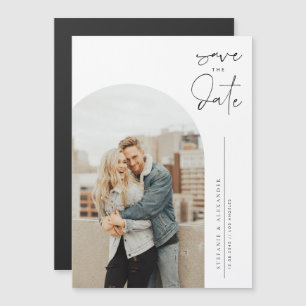 Save the Date Minimalistisches Foto Magneteinladung