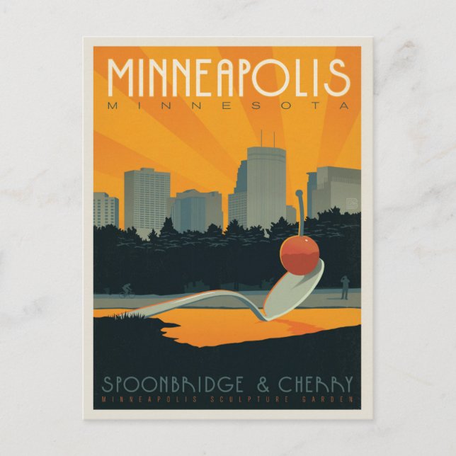 Save The Date | Minneapolis, MN Ankündigungspostkarte (Vorderseite)