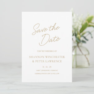 Save The Date Minuscule Or antique Formal Mariage élégant