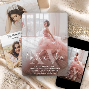Save The Date Mis XV Moderne Quinceañera 4 Photo 15e anniversair