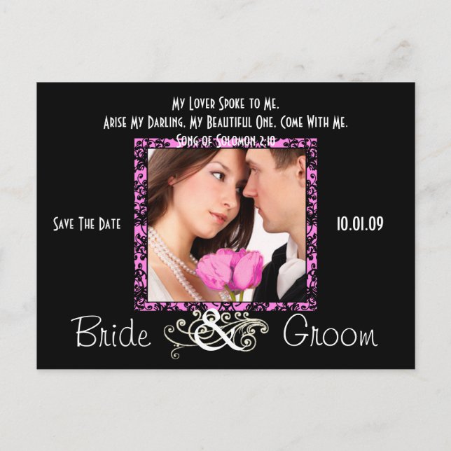 Save the Date mit Ihrem Foto Ankündigungspostkarte (Vorderseite)