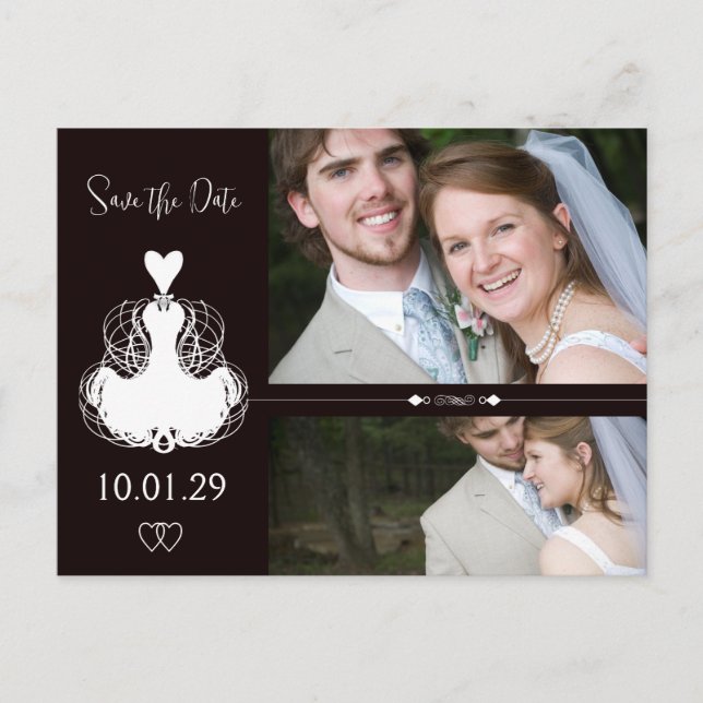 Save the Date mit IHREN Fotos - Ankündigungspostkarte (Vorderseite)