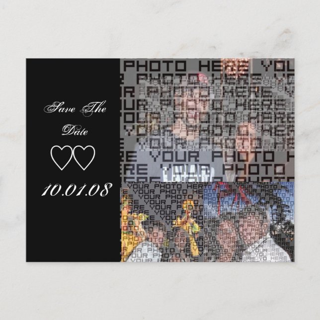 Save the Date mit IHREN Fotos - Ankündigungspostkarte (Vorderseite)