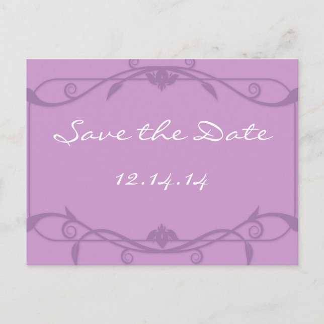 Save the Date mit Ihren Fotos Ankündigungspostkarte (Vorderseite)