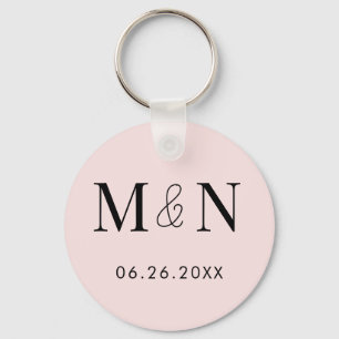 Save the Date mit Monogramm Schlüsselanhänger