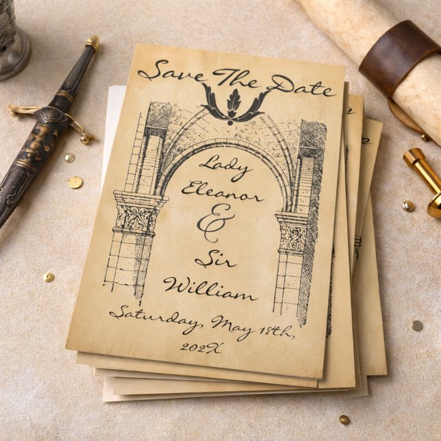 Save the Date mittelalterliche Renaissance-Imitate (Von Creator hochgeladen)