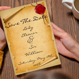 Save the Date Mittelalterliches Pergament Rollen R