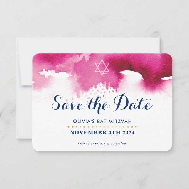 SAVE THE DATE MITZVAH DANKESKARTE (Vorderseite)