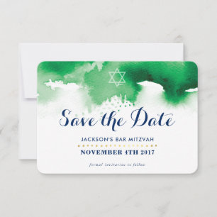 SAVE THE DATE MITZVAH DANKESKARTE