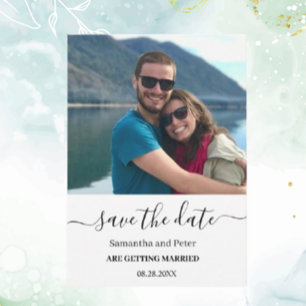 Save The Date Moden photo personnalisé détendu Enregistrer la da