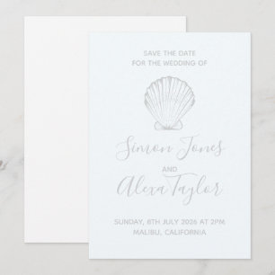 Save The Date Modern Beach destination mariage enregistrer la da