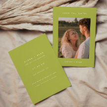 Modern Minimalistic Photo Lime Green Wedding