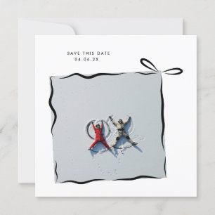 Save The Date MoDeRN Simple MINIMAL RIBBON Mariage photo