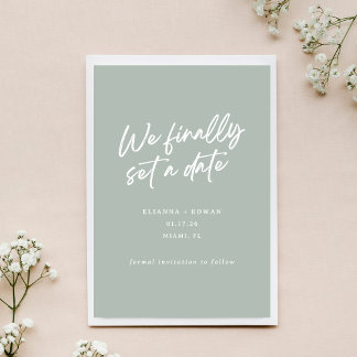 Save The Date Modern Simple Nous avons enfin mis un Mariage date