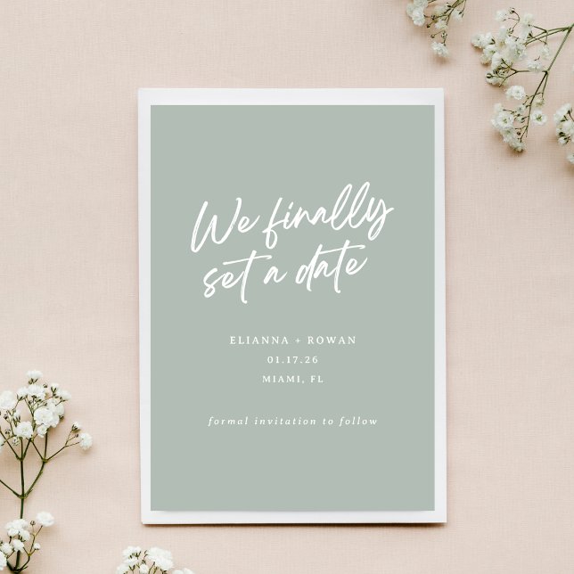 Save The Date Modern Simple Nous avons enfin mis un Mariage date (Créateur téléchargé)