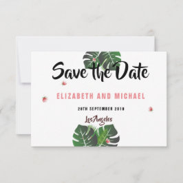 Save The Date Modern Tropical Mariage Festival
