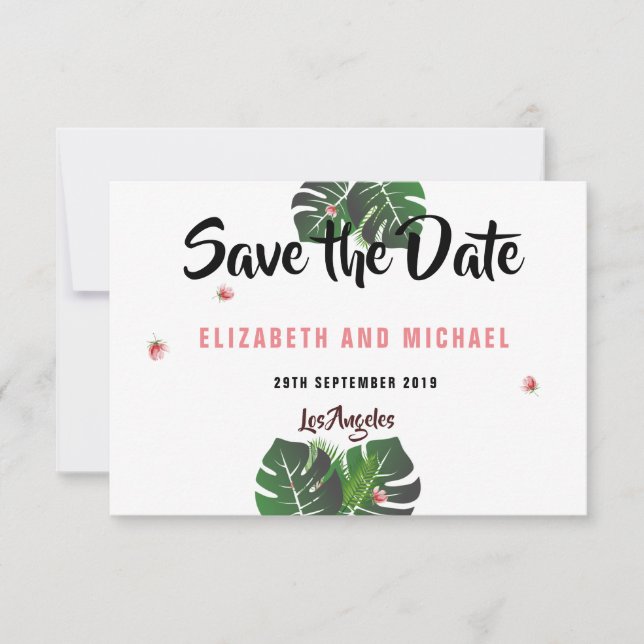 Save The Date Modern Tropical Mariage Festival (Devant)