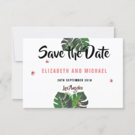 Save The Date Modern Tropical Mariage Festival