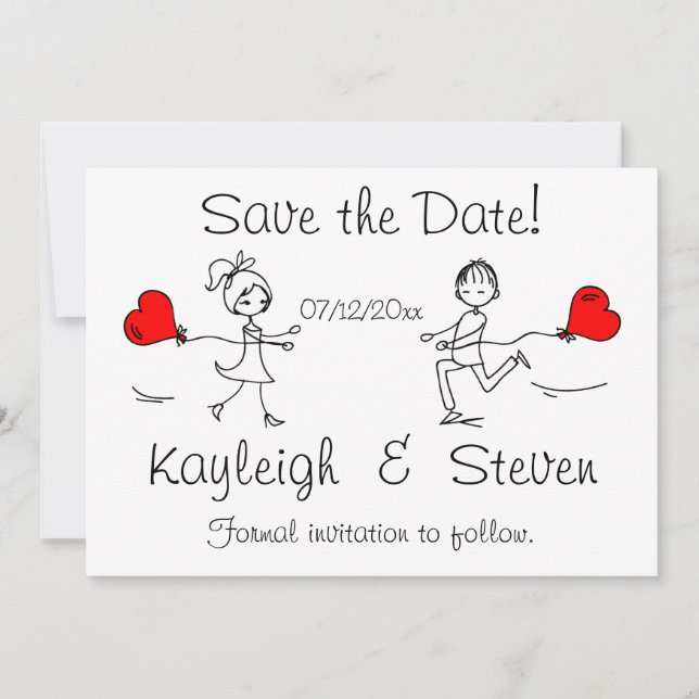 Save The Date Moderne Cute Enregistrer la date (Devant)