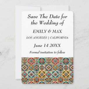 Save The Date Moderne Elegant Colorful Celebratoire