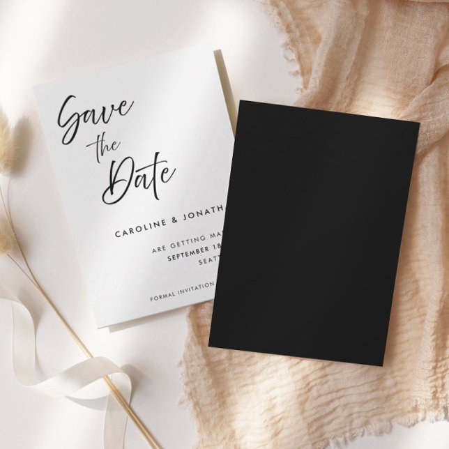Save The Date Moderne Élégant Écriture Manuscrite | Mariage (Créateur téléchargé)
