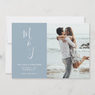 Save The Date Moderne Enregistrer La Date Poudre Bleu