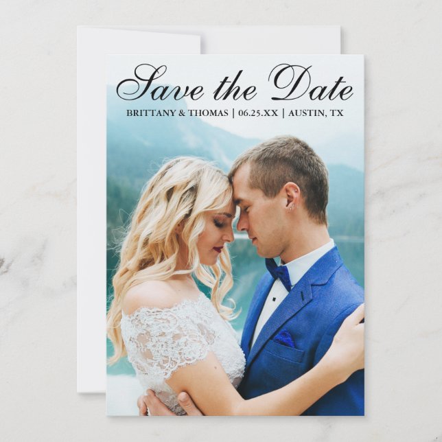 Save the Date Moderne Fotokarte SB (Vorderseite)