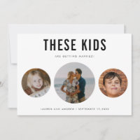 Moderne Funny Minimaliste Enfance Photos Mariage