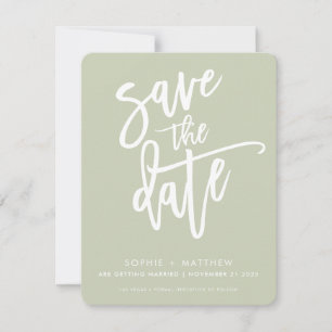 SAVE THE DATE moderne Kalligraphie-Schrift Salgrün
