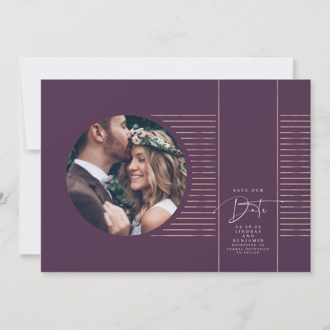 Save The Date Moderne Minimal Delicate Enregistrer La Photo Date (Devant)