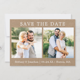 Save The Date Moderne Minimaliste 2 Photo Enregistrer La Date Ca
