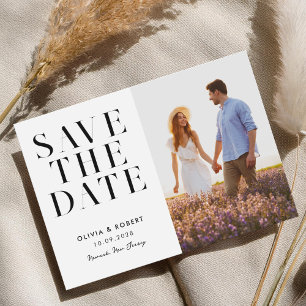 Save The Date Moderne minimaliste Chic 2 Mariage photo