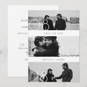 Save The Date Moderne minimaliste photo mariage beaux moments
