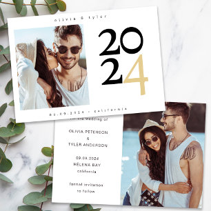 Save The Date Moderne Minimaliste Photo Sauvegarder la Date
