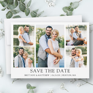 Save The Date Moderne Minimaliste Simple 5 Photos