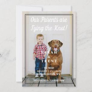 Save The Date Moderne Nos parents Enfants Animaux de compagnie P
