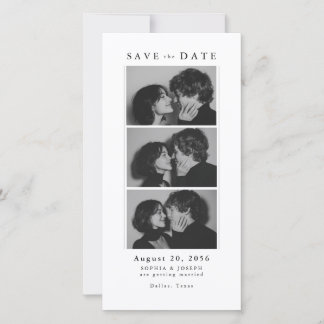 Save The Date Moderne Photo de Mariage Classique Série Typograph