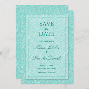 Save The Date Moderne Rose Mariage Floral