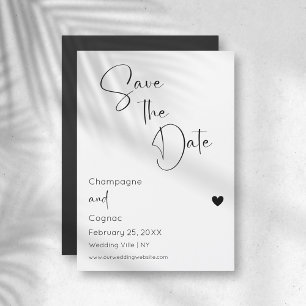 Save the Date Moderne Skripthochzeit Magneteinladung